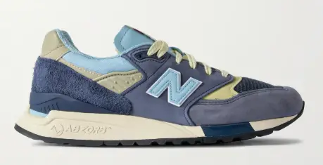 NEW BALANCE 998 Leather and Mesh-Trimmed Suede Sneakers $210 40% off $126