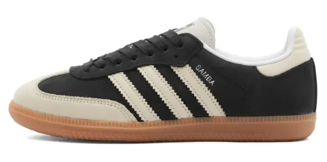 Adidas Samba OG Core Black, Wonder White & Silver Met. $115 $75