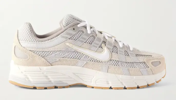 NIKE P-6000 Suede, Leather and Mesh Sneakers $110 50% off $55