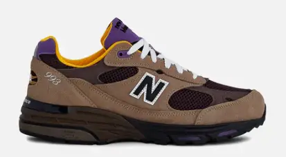 NEW BALANCE MENS LIFESTYLE SHOE TEDDY SANTIS X 993 MADE IN USA MUSHROOM $220 $154.98