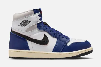 JORDAN MENS LIFESTYLE SHOE AIR JORDAN 1 RETRO HIGH OG RARE AIR DEEP ROYAL BLUE $180 $119.98