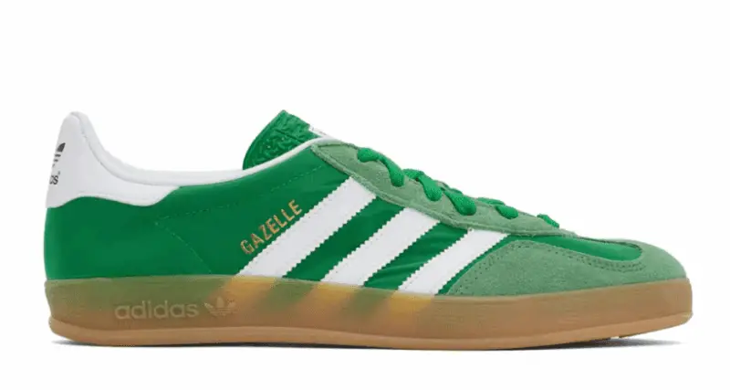 adidas Originals Green & White Gazelle Indoor Sneakers $72 USD $120 USD 40% OFF