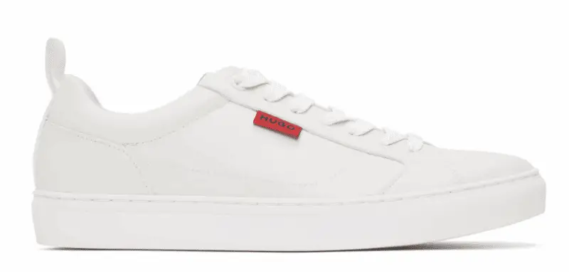 Hugo White Faux-Leather Logo Flag Sneakers $91 USD $120 USD 24% OFF