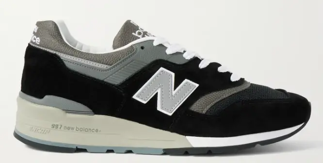 NEW BALANCE MiUS 997 Suede, Mesh and Leather Sneakers $190 50% off $95