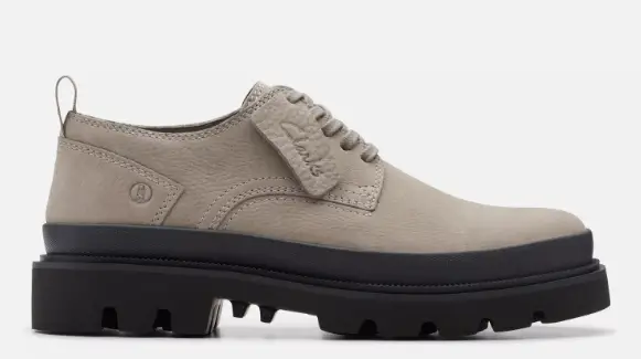 Clarks Mens Badell Lace Grey Leather Dress Oxford Shoes US $75.99 List price US $130.00 (42% off)