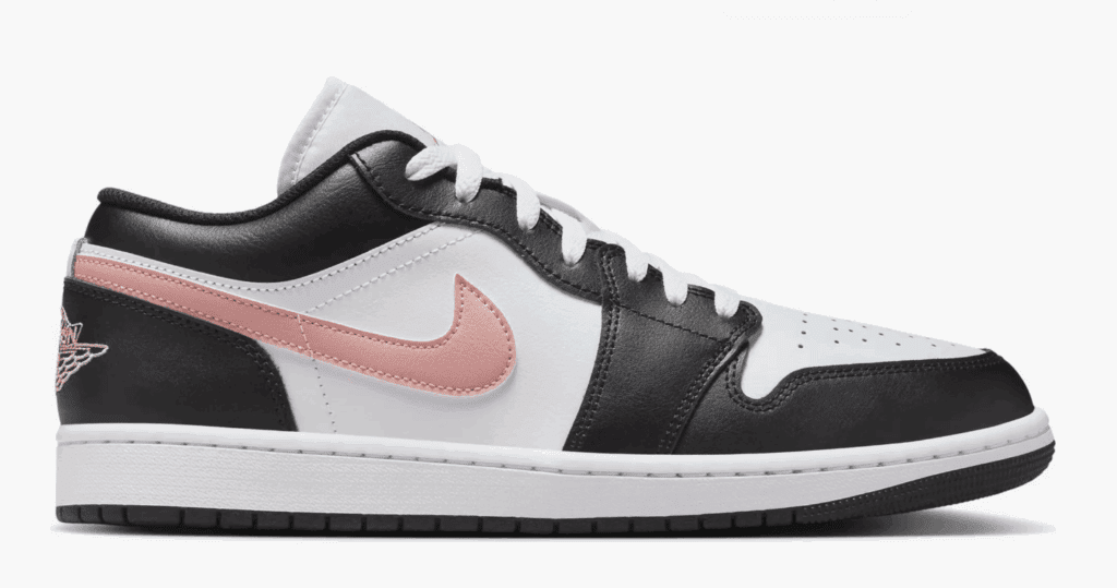 Air Jordan 1 Low White/ Rust Pink/ Black