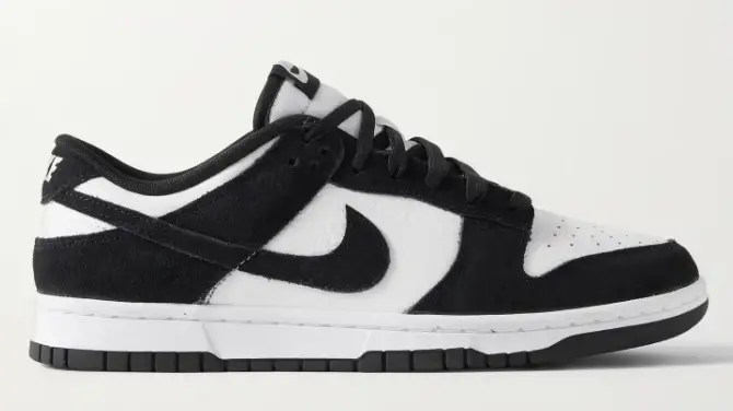NIKE Dunk Low Retro SE Suede-Trimmed Leather Sneakers $125 50% off $63
