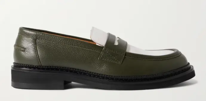 MR P. Jacques Two-Tone Leather Penny Loafers $425 60% off $170