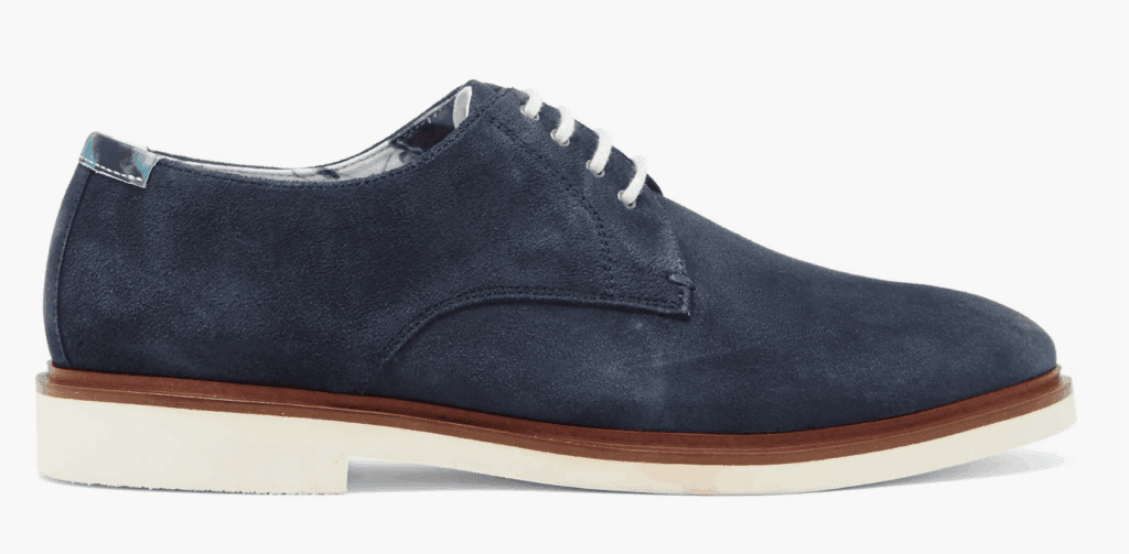 PAISLEY & GRAY Casual Plain Toe Derby Navy Suede