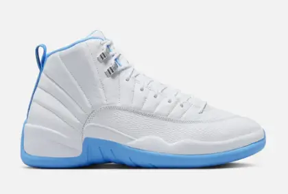 AIR JORDAN 12 RETRO WHITE AND UNIVERSITY BLUE $200 $149.98