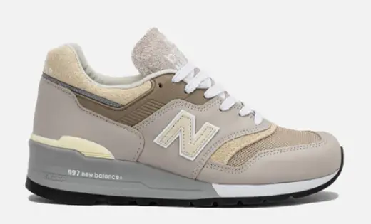 NEW BALANCE MENS LIFESTYLE SHOE TEDDY SANTIS X 997 MADE IN USA MOONROCK DRIFTWOOD $200 $139.98