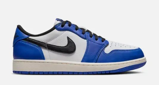 JORDAN MENS LIFESTYLE SHOE AIR JORDAN 1 LOW GAME ROYAL $140 $89.98