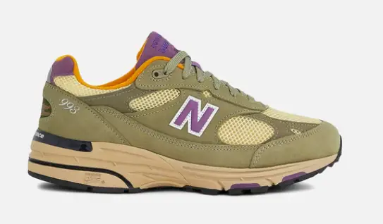 NEW BALANCE MENS LIFESTYLE SHOE TEDDY SANTIS X 993 MADE IN USA OLIVE LEAF $220 $154.98