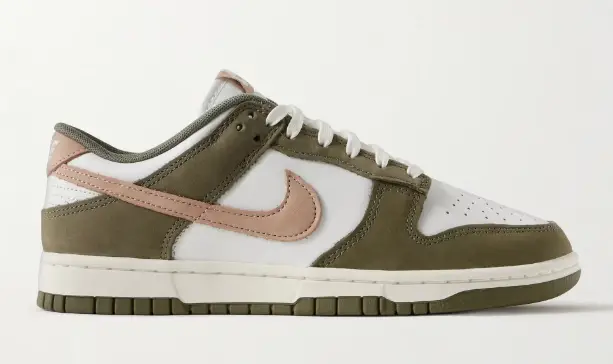 NIKE Dunk Low PRM Suede and Leather Sneakers $125 50% off $63