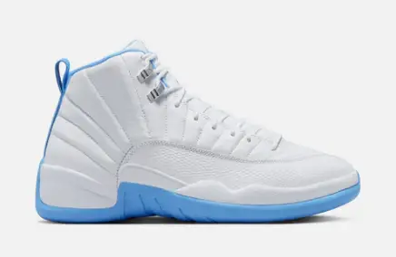 AIR JORDAN 12 RETRO WHITE AND UNIVERSITY BLUE $200 $149.98