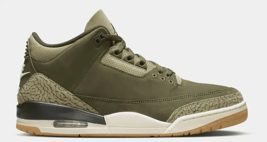 Air Jordan 3 Retro Medium Olive Mens Lifestyle Shoes $215.00 $ 169.98