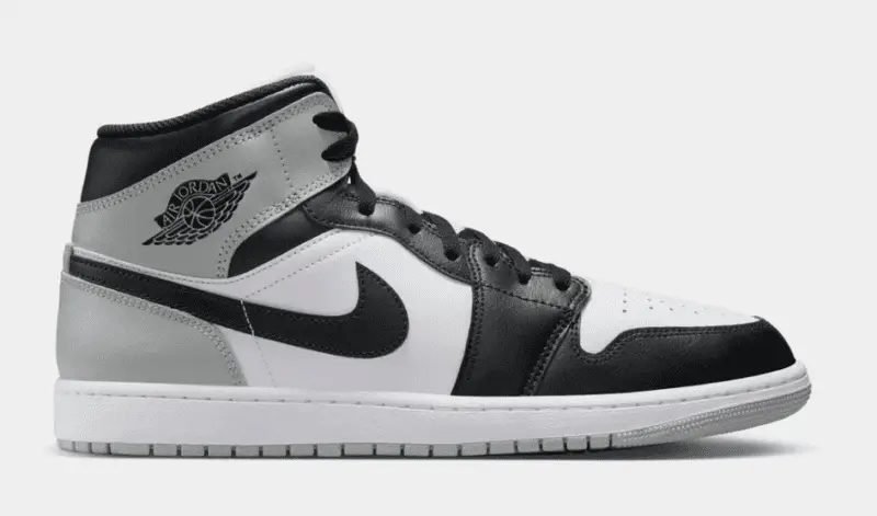 Air Jordan 1 Mid White/Light Smoke Grey/Black