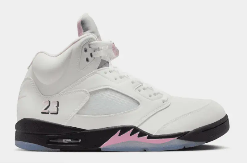 Air Jordan 5 Retro White/Medium Soft Pink/Black