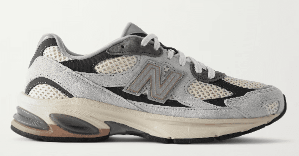 NEW BALANCE 2010 Leather-Trimmed Mesh and Suede Sneakers $160 40% off $96