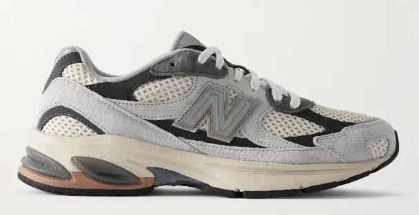 NEW BALANCE 2010 Leather-Trimmed Mesh and Suede Sneakers $160 40% off $96