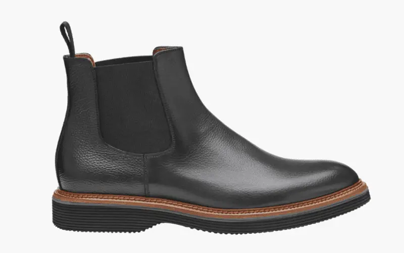 Johnston & Murphy Jenson Chelsea Black Tumbled Eu Calfskin