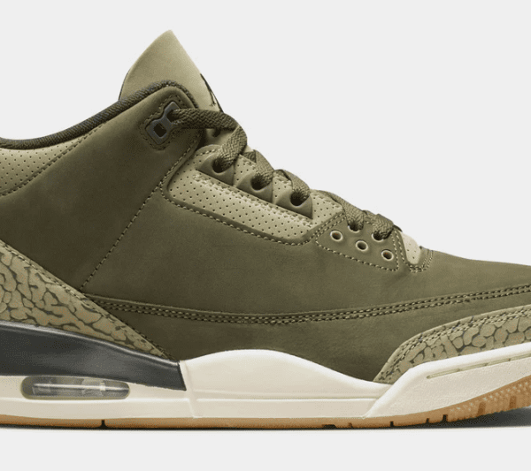 Air Jordan 3 Retro Medium Olive Mens Lifestyle Shoes $215.00 $ 169.98