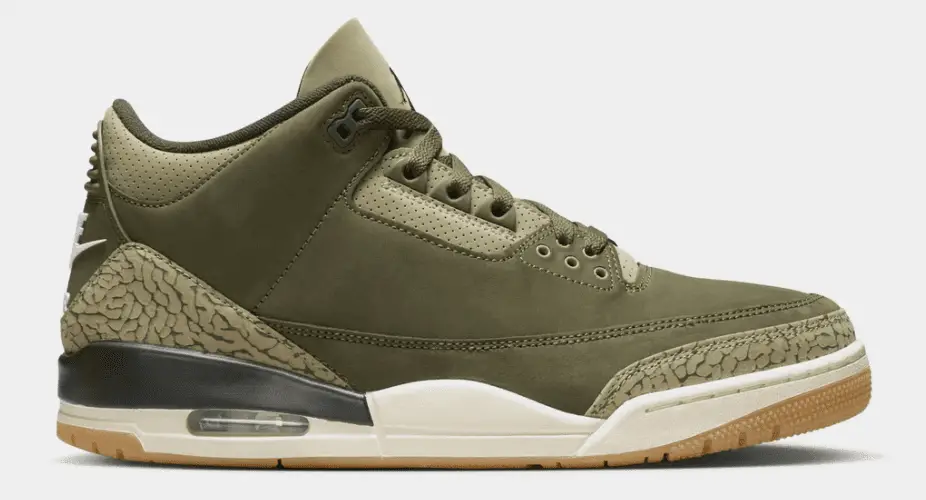 Air Jordan 3 Retro Medium Olive Mens Lifestyle Shoes $215.00 $ 169.98