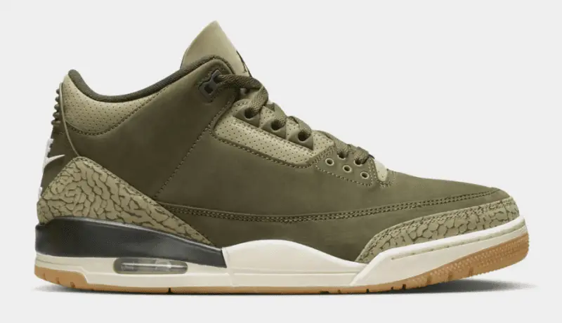 Air Jordan 3 Retro Medium Olive/Sequoia/Neutral Olive/Sail/Total Crimson