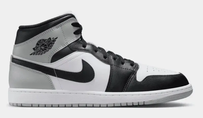 Air Jordan 1 Mid White/Light Smoke Grey/Black