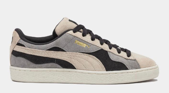 PUMA Suede Camowave Grey/White Mens Lifestyle Shoes $85.00 $ 29.98
