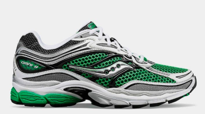 Saucony Progrid Omni 9 Green/Silver Mens Running Shoes $140.00 $ 69.98