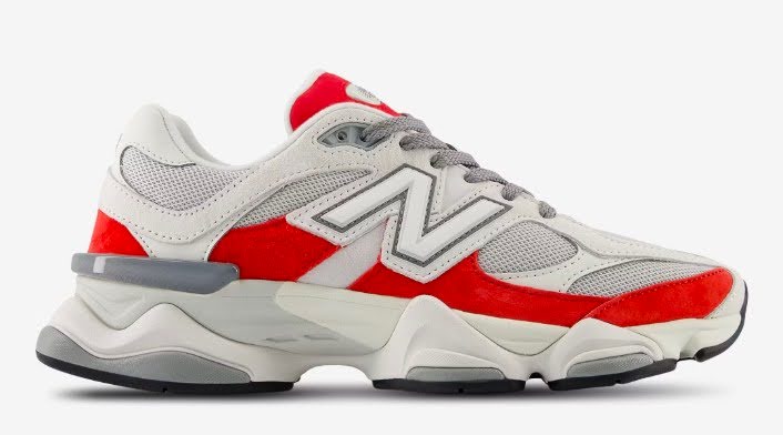 New Balance 9060 Grey/Reflection/True Red $99.99 $160.00 38% off