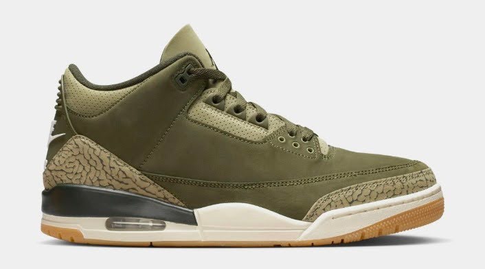 Air Jordan 3 Retro Medium Olive Medium Olive/Sequoia/Neutral Olive/Sail/Total Crimson Mens Lifestyle Shoes $215.00 $ 169.98
