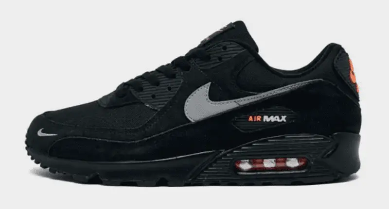 Nike Air Max 90 Black/Metallic Cool Grey/Total Orange