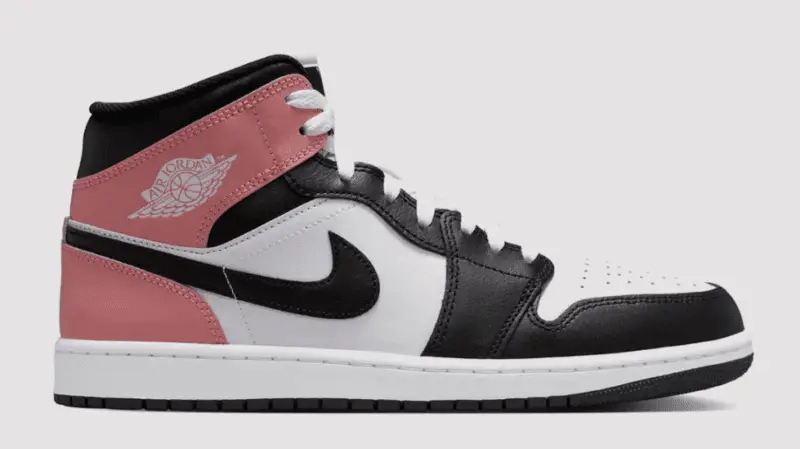 Air Jordan 1 Mid White/Rust Pink/Black