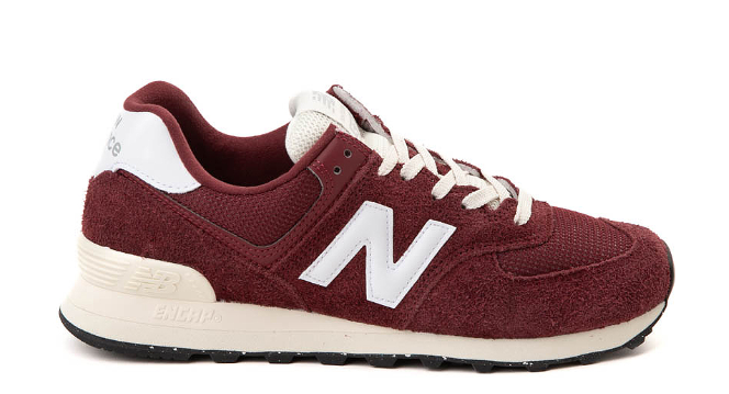 New Balance 574 Athletic Shoe - Crimson / White / Angora $89.99 $59.98
