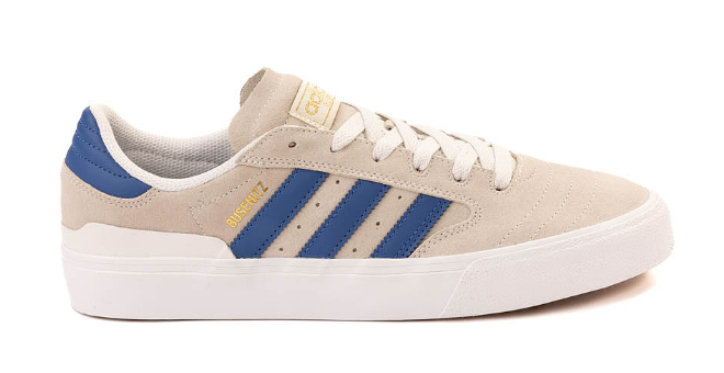 adidas Busenitz Vulc II Skate Shoe - Crystal White / Team Royal Blue / Gold Metallic $74.99 $39.98
