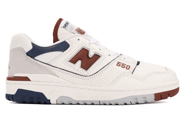 New Balance 550 Athletic Shoe - White / Navy / Rust $109.99 $89.98