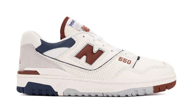 New Balance 550 Athletic Shoe - White / Navy / Rust $109.99 $89.98
