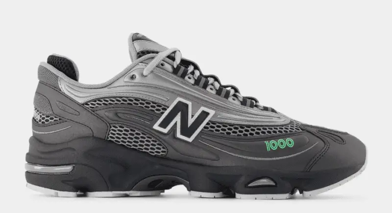 New Balance 1000 Dark Silver Metallic/Lime Leaf