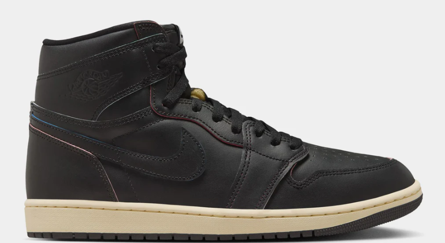 Air Jordan 1 Retro High OG Black and Muslin Mens Lifestyle Shoes $185.00 $ 119.98