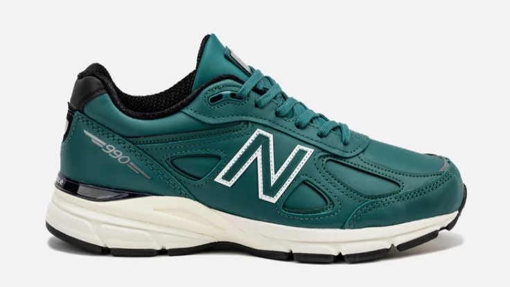 NEW BALANCE MENS LIFESTYLE SHOE 990V4 MADE IN USA TEAL $220 $124.97