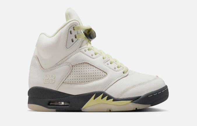 AIR JORDAN 5 RETRO LUMINOUS GREEN AND SAIL $205 $129.98