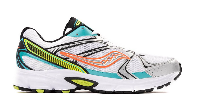 Saucony Ride Millennium Athletic Shoe - White / Mutant Green / Orange $109.99 $69.98