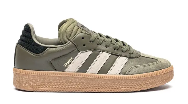 adidas Samba XLG Athletic Shoe - Olive Strata / Wonder Beige / Gold Metallic $109.99 $59.98