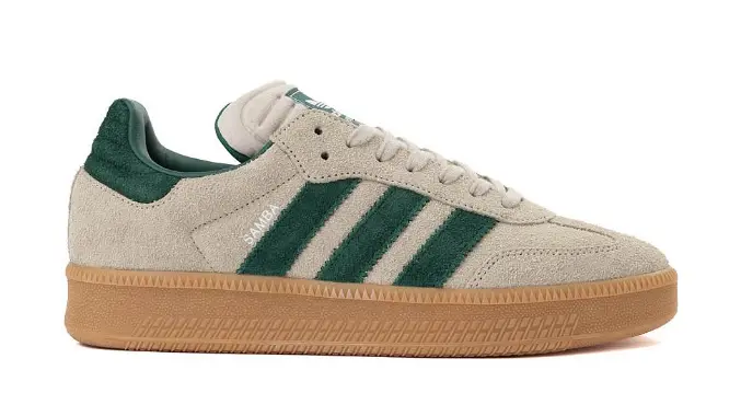 adidas Samba XLG Athletic Shoe - Putty Grey / Collegiate Green / Gum $109.99 $69.98