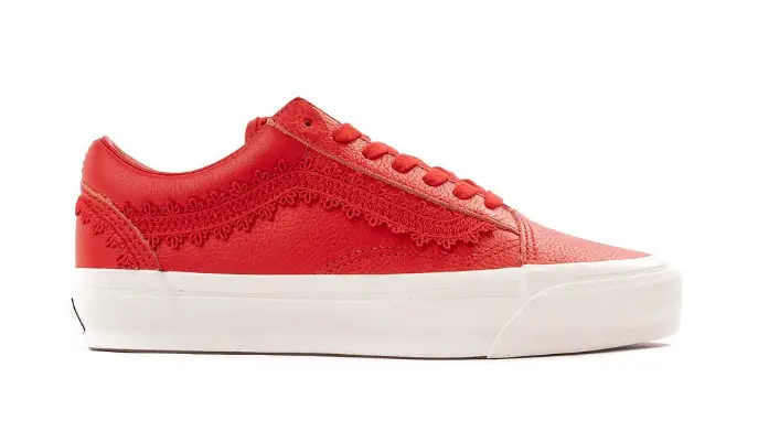 Vans Premium Old Skool Skate Shoe - Racing Red $109.99 $69.98