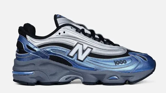 NEW BALANCE MENS LIFESTYLE SHOE 1000 METALLIC BLUE $150 $89.97