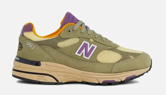 NEW BALANCE MENS LIFESTYLE SHOE TEDDY SANTIS X 993 MADE IN USA OLIVE LEAF $220 $124.97