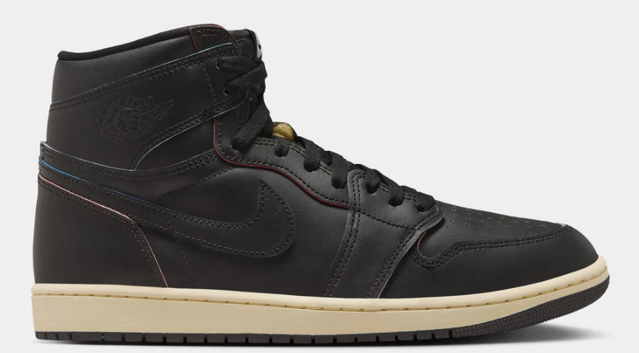 Air Jordan 1 Retro High OG Black and Muslin Mens Lifestyle Shoes $185.00 $ 79.97